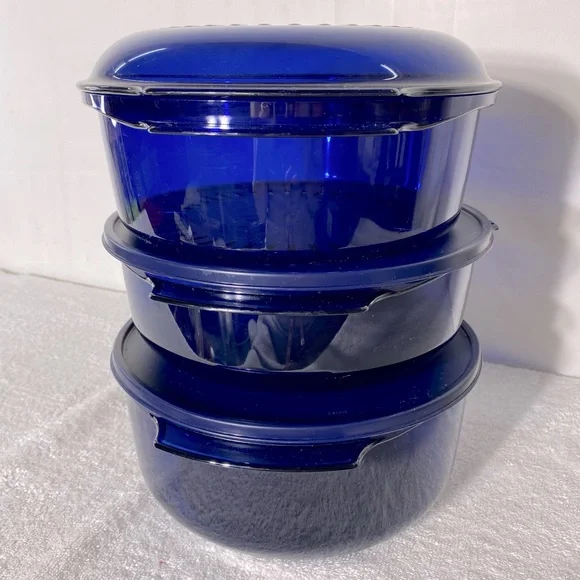 Tupperware Blue Microwave Stack Cooker Set 6Pc - Picture 6 of 16
